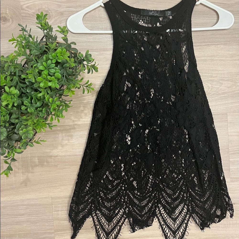 Black Lace Layer Tank
